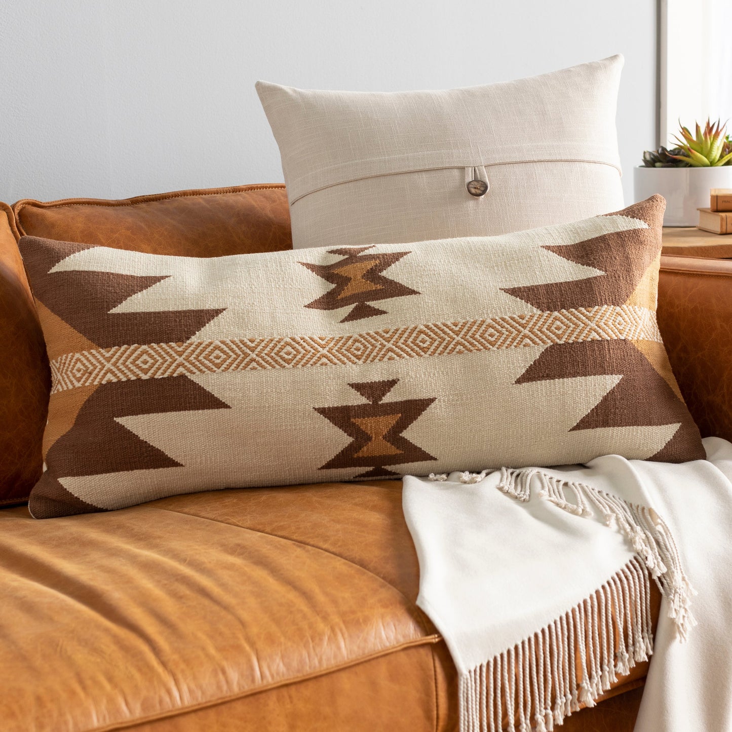 003 SI-1876461,SI-1876462 | Lifestyle | Andrea Pillow - 31855 by Surya in cream, yellow. Made from 100% cotton in a eclectic & global style.