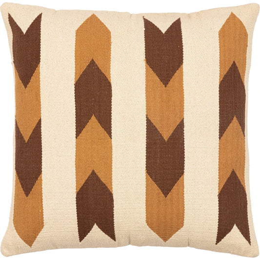 Andrea Pillow - 37324 by Surya in cream, dark brown. Made from 100% cotton in a eclectic & global style.