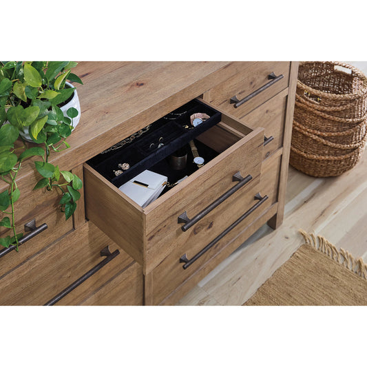 Vineyard Row Seven-Drawer Dresser by Hooker Furniture in light wood and sonoma. Made from unique in a transitional style.