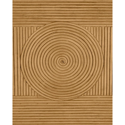 Santos Armchair by Currey and Company. Made from mahogany, rattan, brass in a modern style.