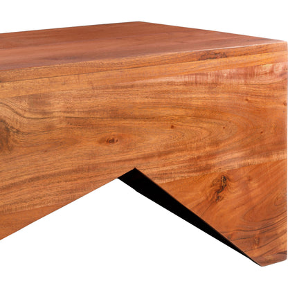 Neemrana - 29419 by Livabliss in brown and wood finishwood finish. Made from top: wood, base: 100% wood in a modern style.