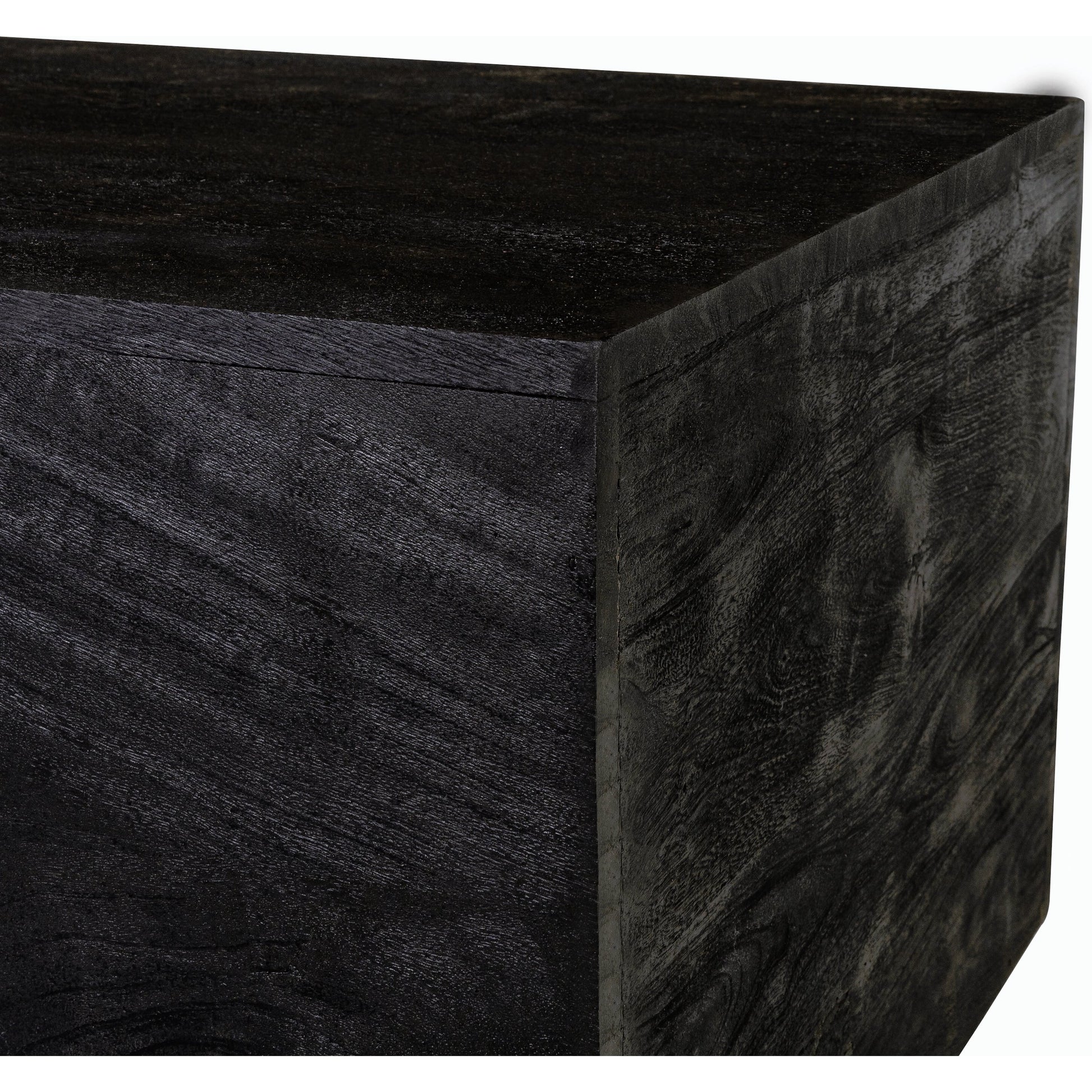 Neemrana - 29420 by Livabliss in balck and wood finishwood finish. Made from top: wood, base: 100% wood in a modern style.