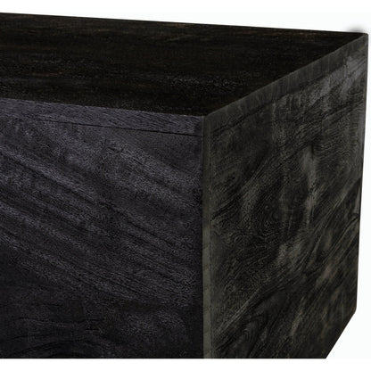 Neemrana - 29420 by Livabliss in balck and wood finishwood finish. Made from top: wood, base: 100% wood in a modern style.