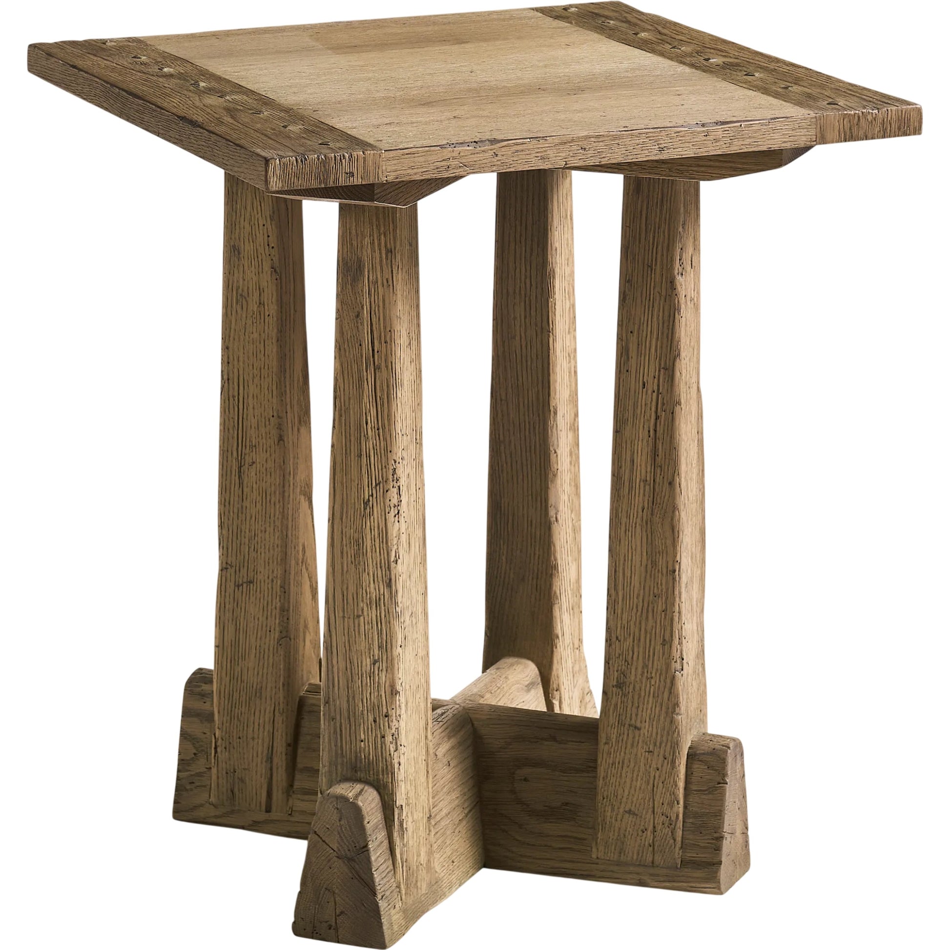 Echo Canyon Square End Table by Jonathan Charles in faded oak. Made from main oak in a unique style.
