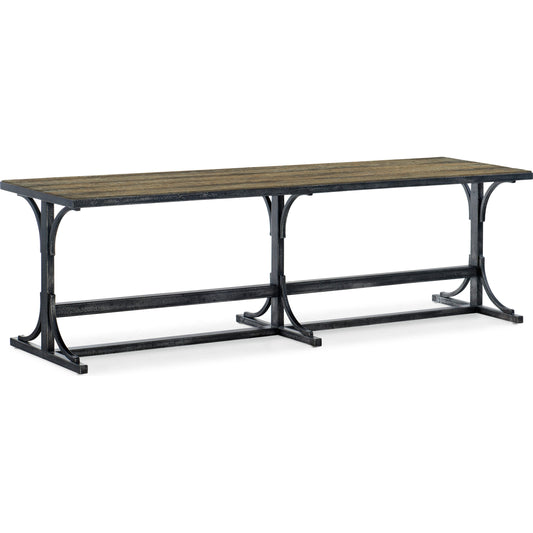 001 SI-1749072 | Additional Silo | La Grange Von Rosenberg Bed Bench by Hooker Furniture in wash off oak. Made from oak veneers, metal in a traditional style.