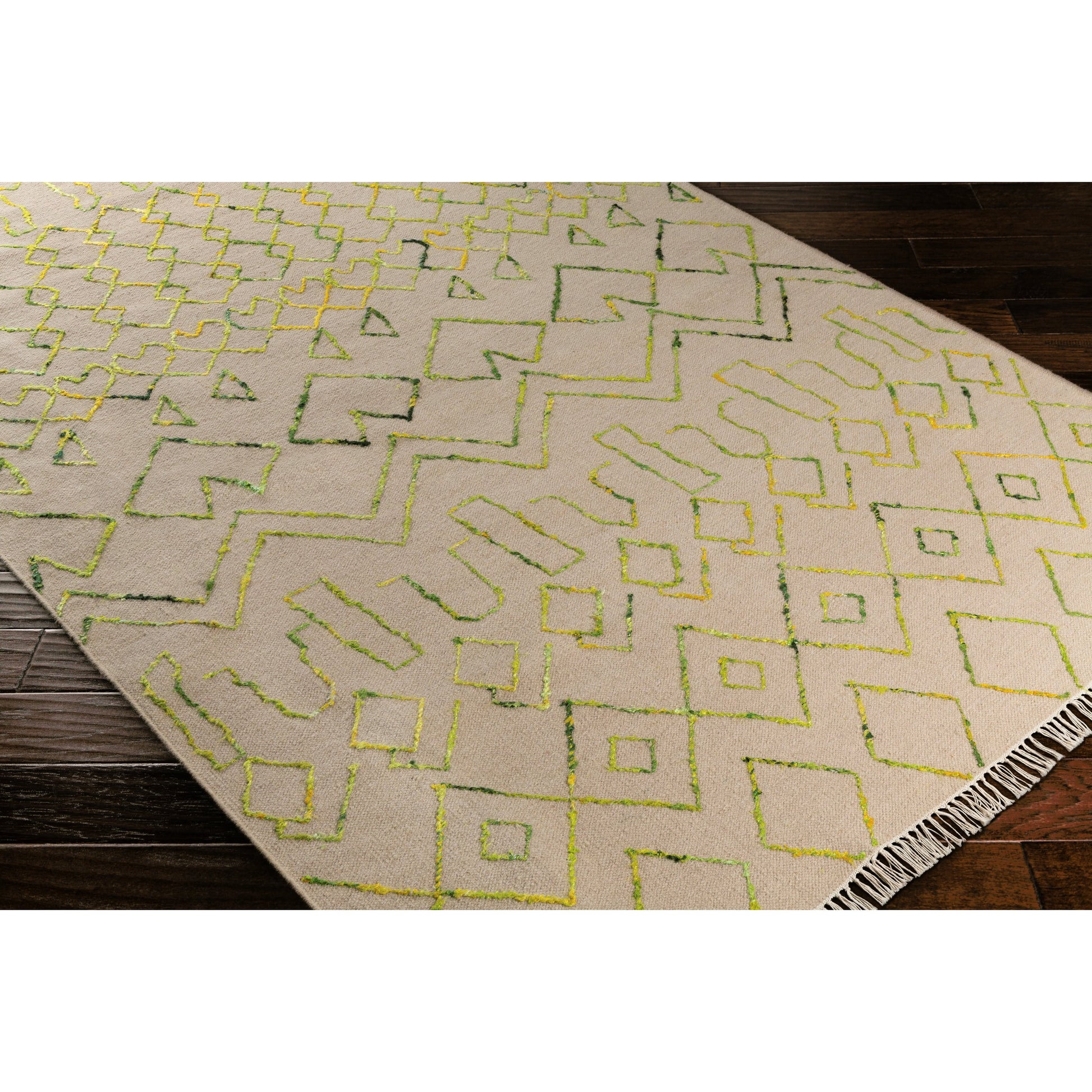 Nettie Rug - 16386 by Surya in cream, black. Made from 70% wool, 30% cotton in a unique style.