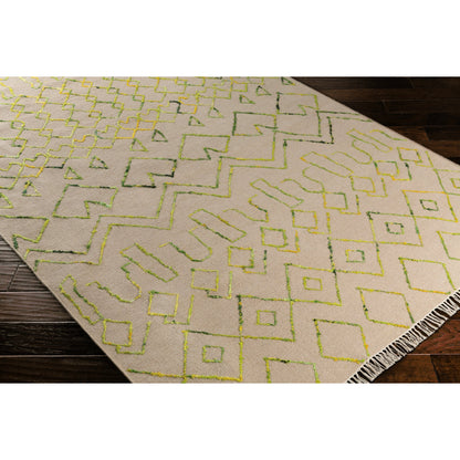 Nettie Rug - 16386 by Surya in cream, black. Made from 70% wool, 30% cotton in a unique style.