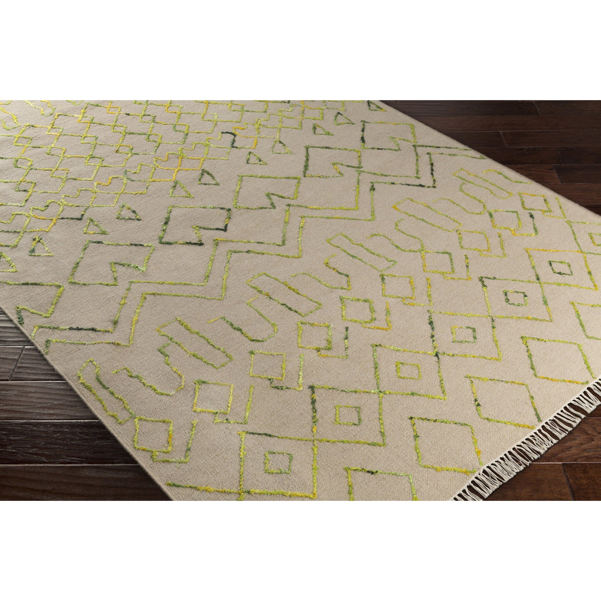 Nettie Rug - 16386 by Surya in cream, black. Made from 70% wool, 30% cotton in a unique style.