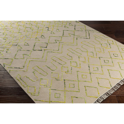 Nettie Rug - 16386 by Surya in cream, black. Made from 70% wool, 30% cotton in a unique style.