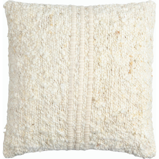 Neutral Pillow - 493482 by Surya in cream. Made from wool, cotton in a modern style.