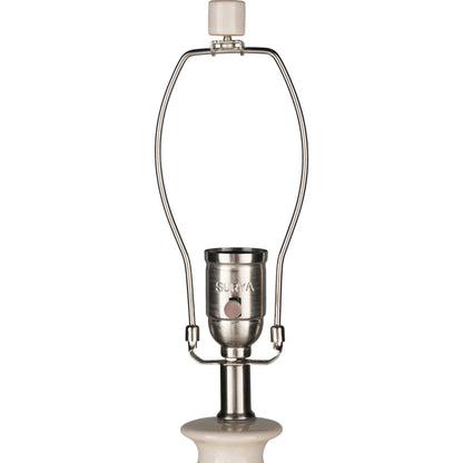 Newell - 16459 by Surya in white, metallic nickel and glazed. Made from linen, ceramic, metal in a cottage & farmhouse style.