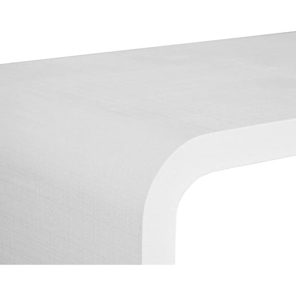 Light Burlwood Waterfall Coffee Table by Worlds Away. Made from unique in a transitional style.