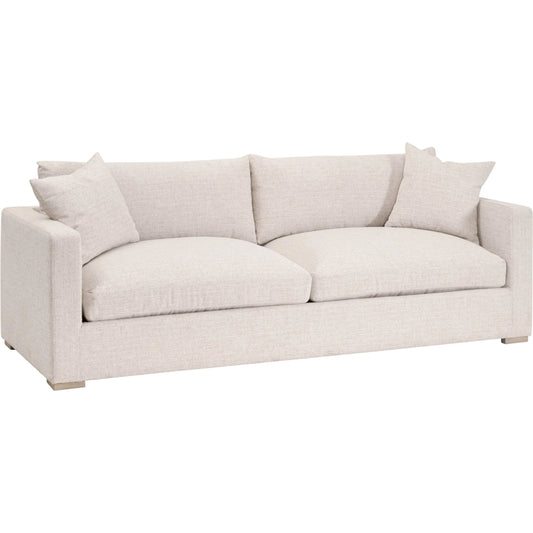 Newport Outdoor 91" Track Arm Sofa by Essentials For Living in livesmart shapiro, sand, desert accoya. Made from marine grade plywood, solid accoya wood in a transitional style.