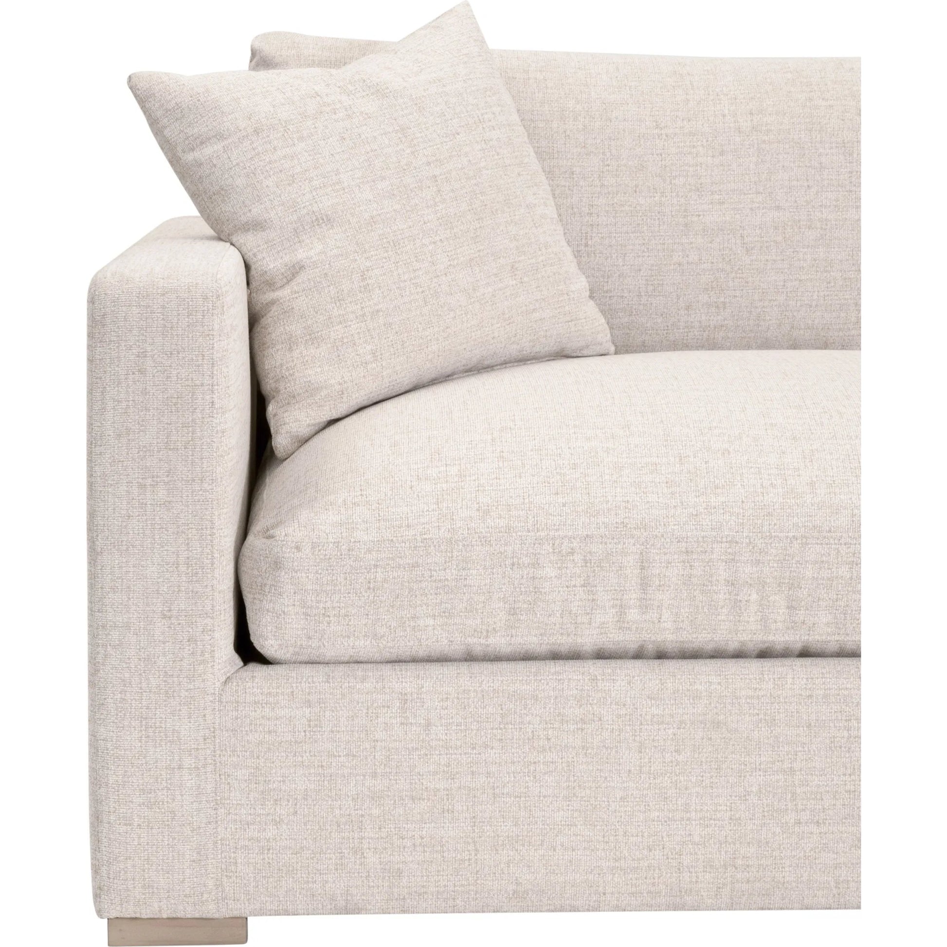 Newport Outdoor 91" Track Arm Sofa by Essentials For Living in livesmart shapiro, sand, desert accoya. Made from marine grade plywood, solid accoya wood in a transitional style.