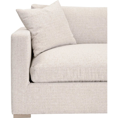 Newport Outdoor 91" Track Arm Sofa by Essentials For Living in livesmart shapiro, sand, desert accoya. Made from marine grade plywood, solid accoya wood in a transitional style.