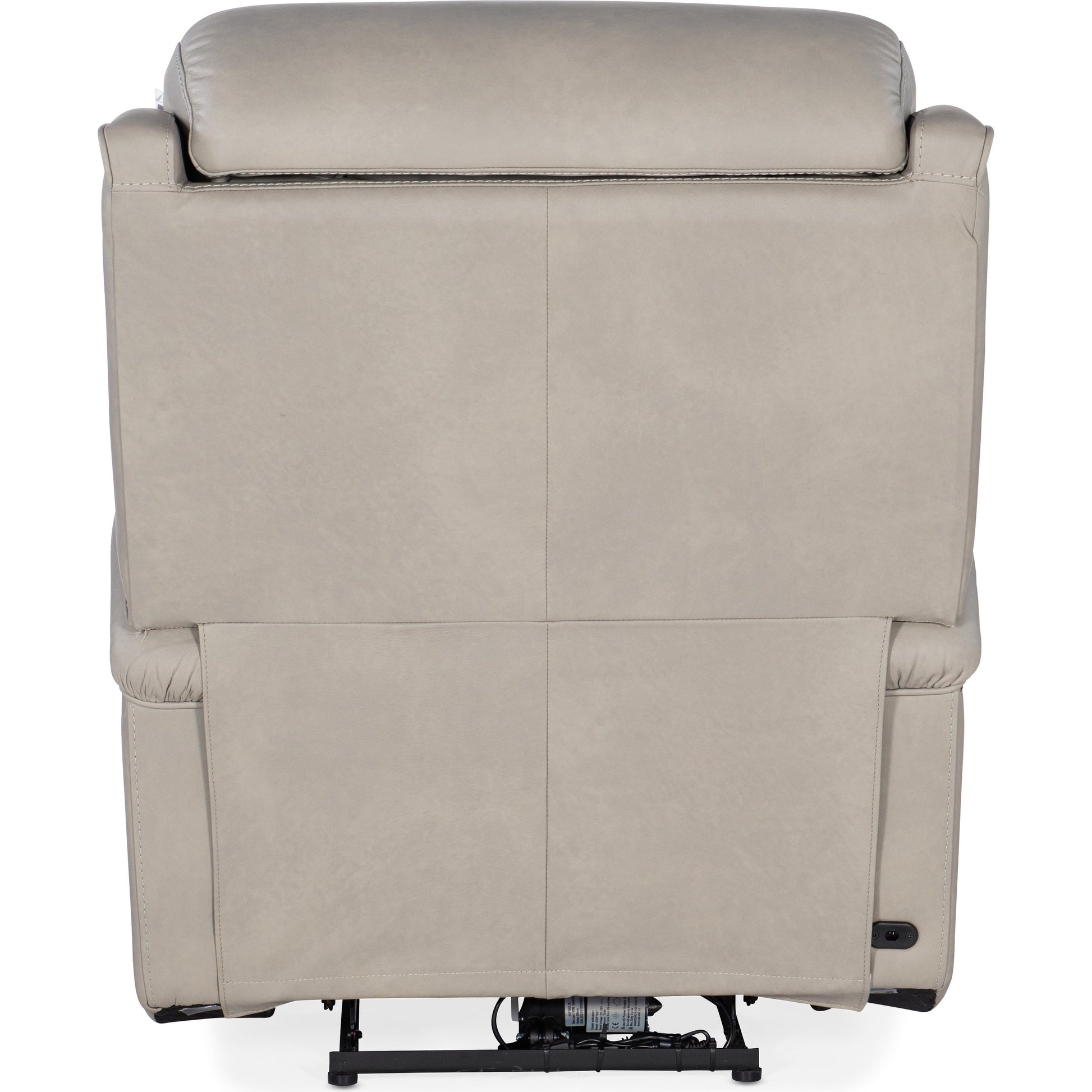 Rhea Zero Gravity Power Recliner by Hooker Furniture in sahara ash. Made from leather in a traditional style.
