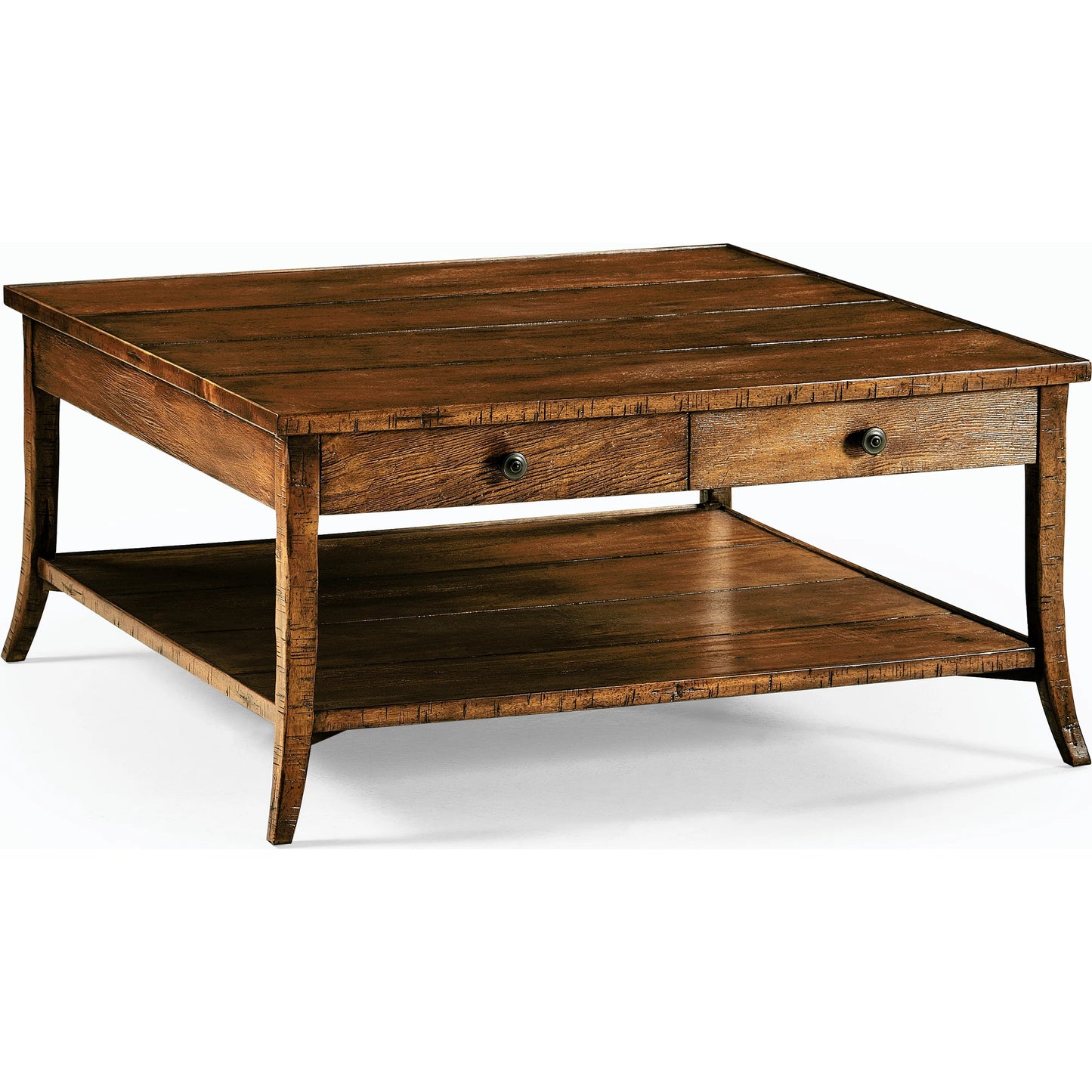 001 SR-846383 | Primary Silo | Casually Country Casually Country Coffee Table by Jonathan Charles in brown and country farmhouse walnut. Made from acacia in a rustic style.