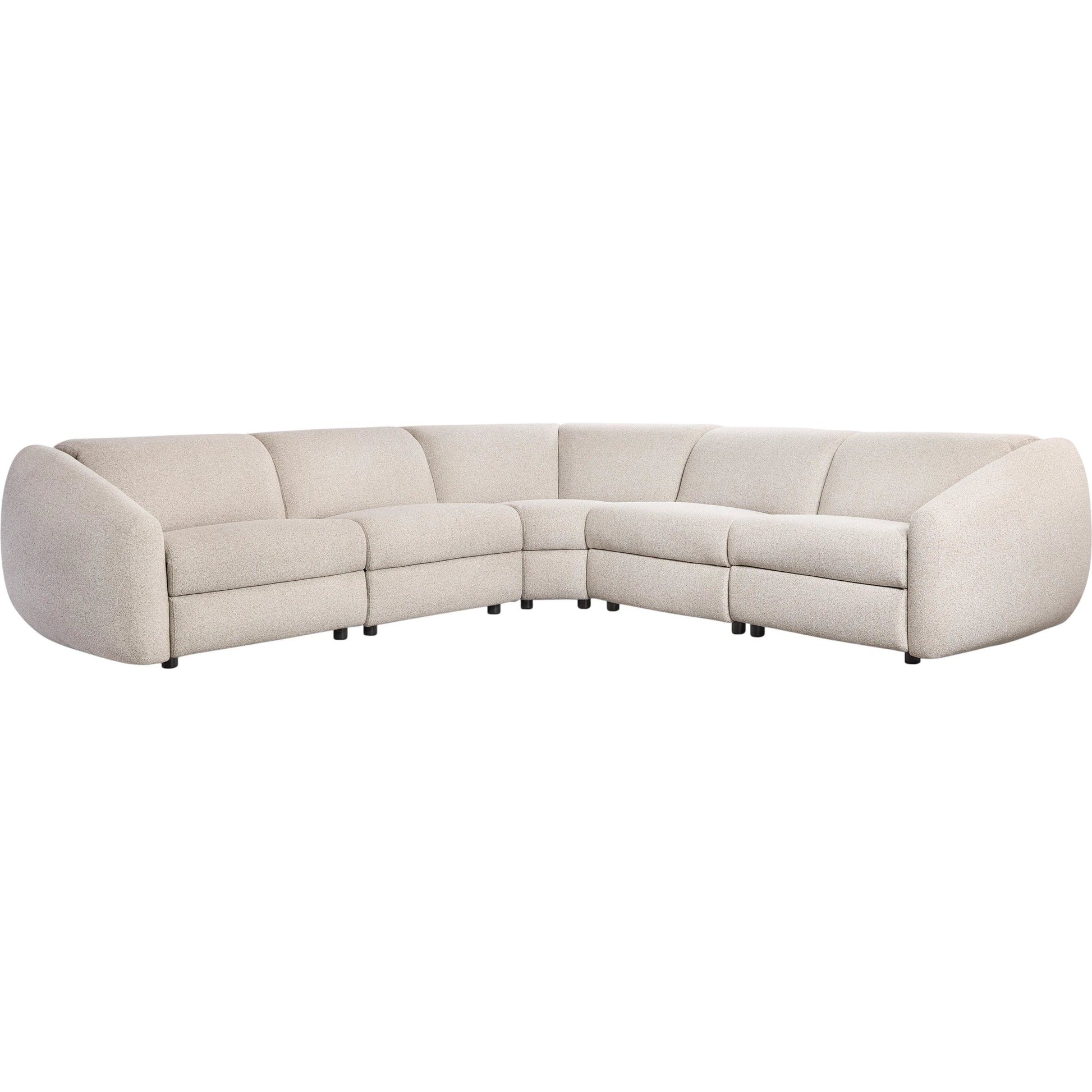 Avignon 5-PIECE Fabric Power Motion Sectional by Bernhardt in beige, tan. Made from fabric in a unique style.