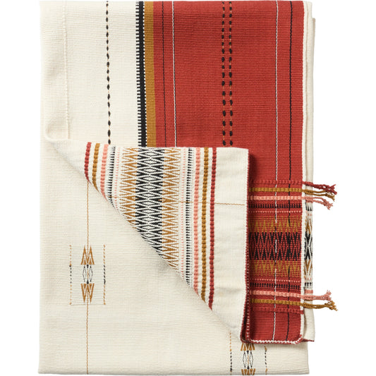 Angami Throw by Jaipur Living in red, cream. Made from 100% cotton in a eclectic & global style.