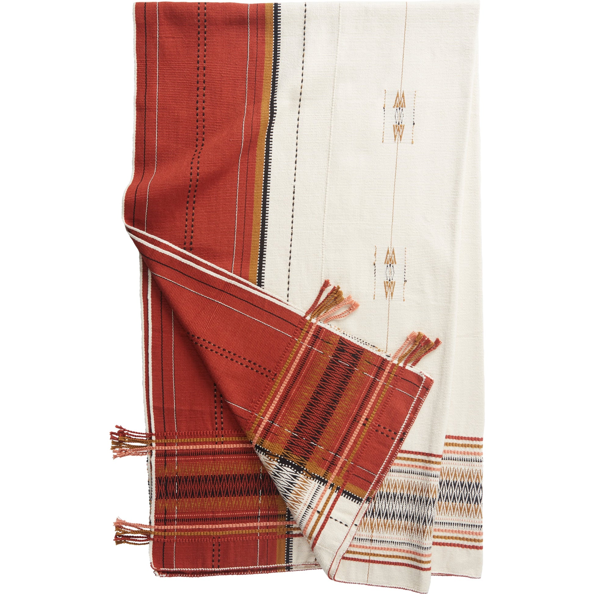 Nagaland Throw NGD09 Throw by Jaipur Living in red, cream. Made from 100% cotton in a eclectic & global style.