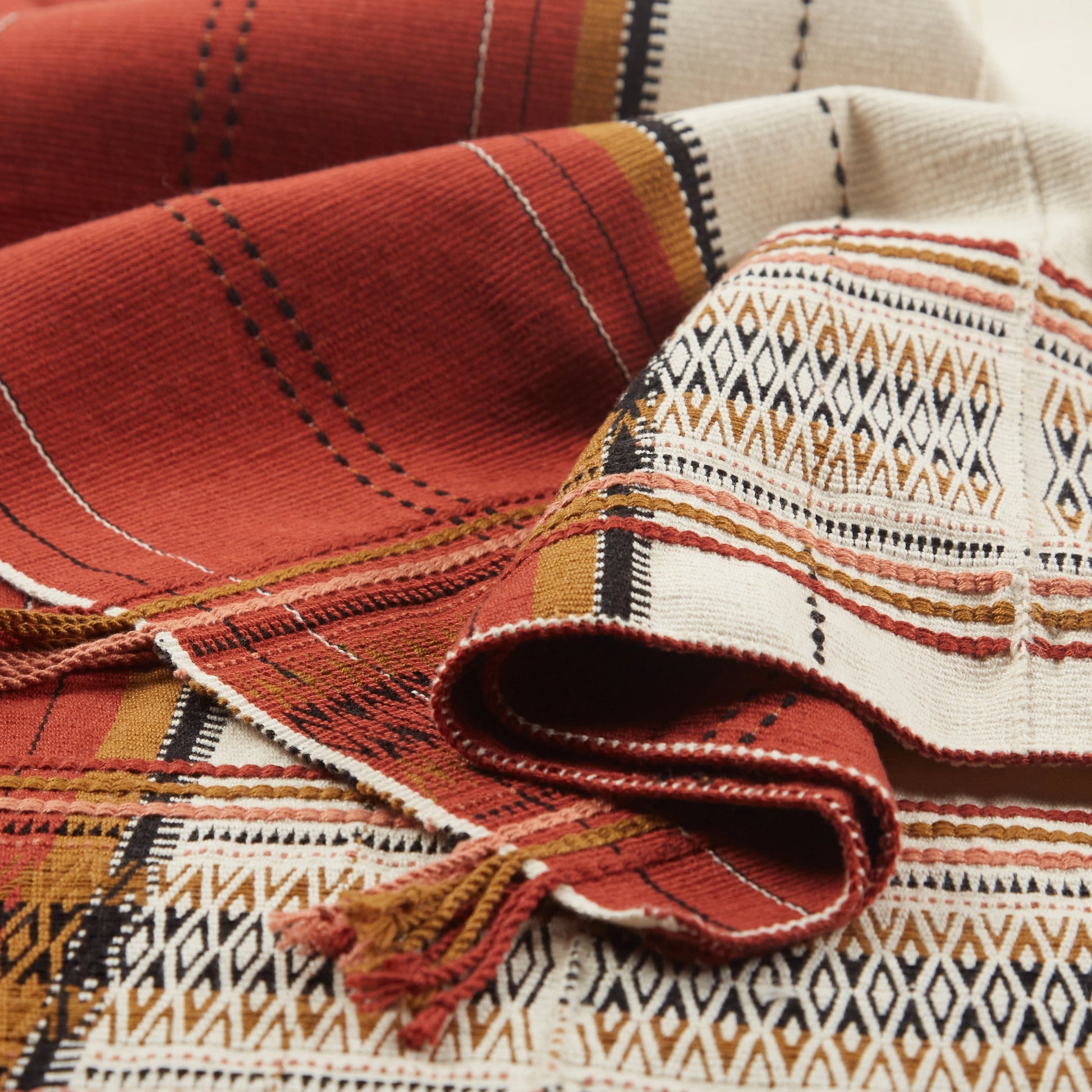 Nagaland Throw NGD09 Throw by Jaipur Living in red, cream. Made from 100% cotton in a eclectic & global style.