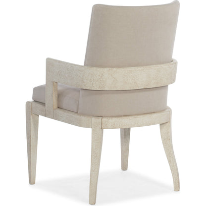 Cascade Arm Chair (Set of 2) by Hooker Furniture in beige and terrain, benavento. Made from fabric in a cottage & farmhouse style.