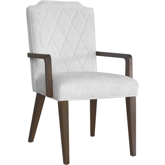 Asher Park Upholstered Arm Chair by Pulaski Furniture in cloud, piano brown. Made from rubberwood solids in a unique style.