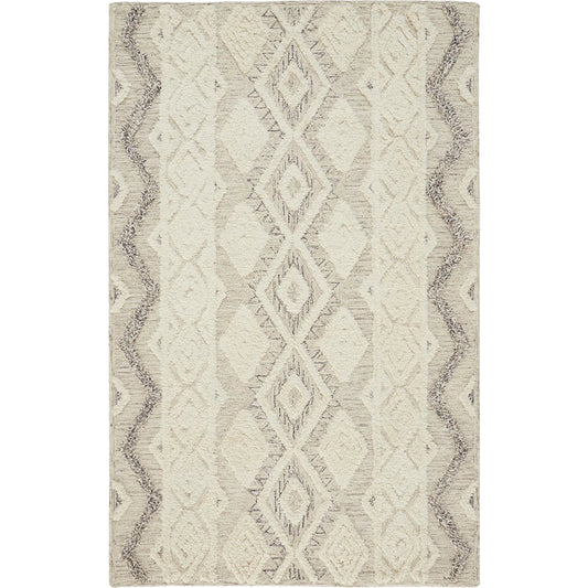 Anica Transitional Geometric Rug - 8006F by Feizy in ivory, taupe, gray. Made from wool in a unique style.