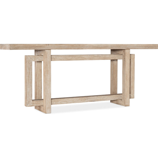 Commerce & Market Modern Console by Hooker Furniture in light wood. Made from clean acacia solids in a coastal style.