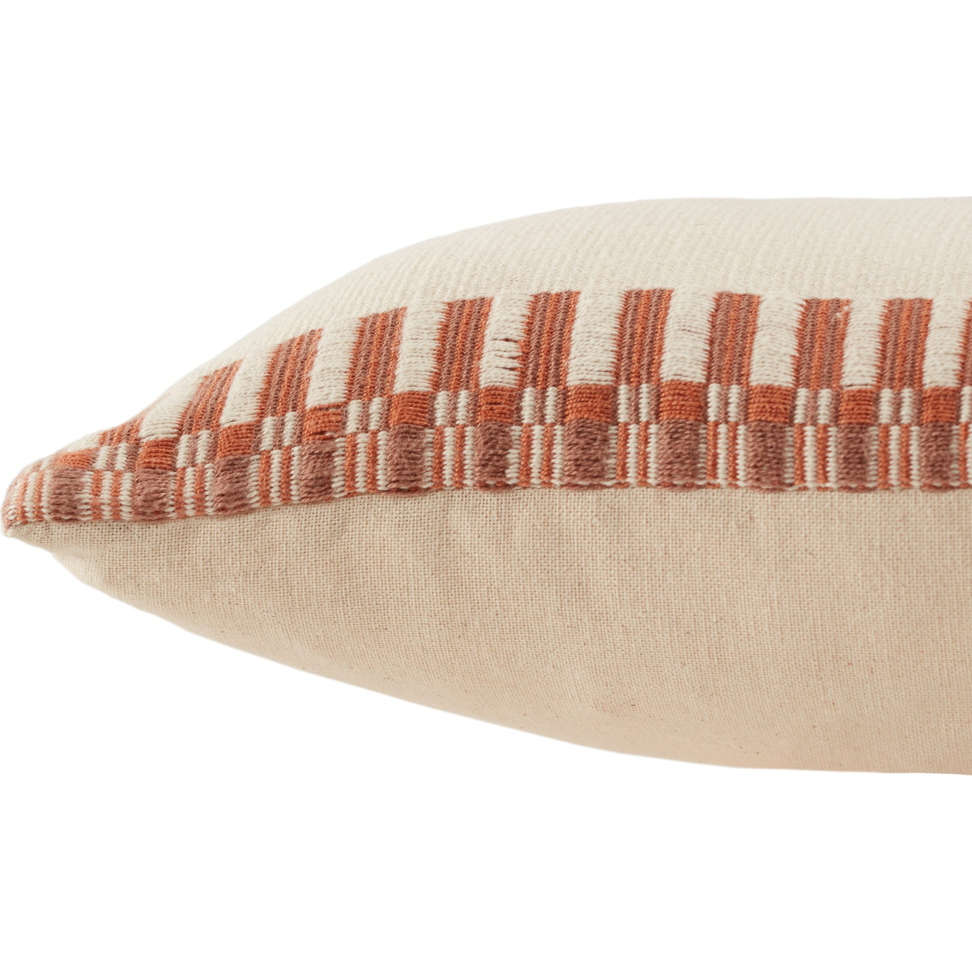 Nagaland Pillow NGW10 Pillow by Jaipur Living in terracotta, ivory. Made from 100% cotton in a eclectic & global style.