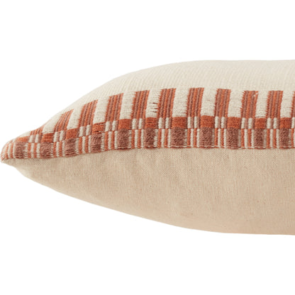 Nagaland Pillow NGW10 Pillow by Jaipur Living in terracotta, ivory. Made from 100% cotton in a eclectic & global style.