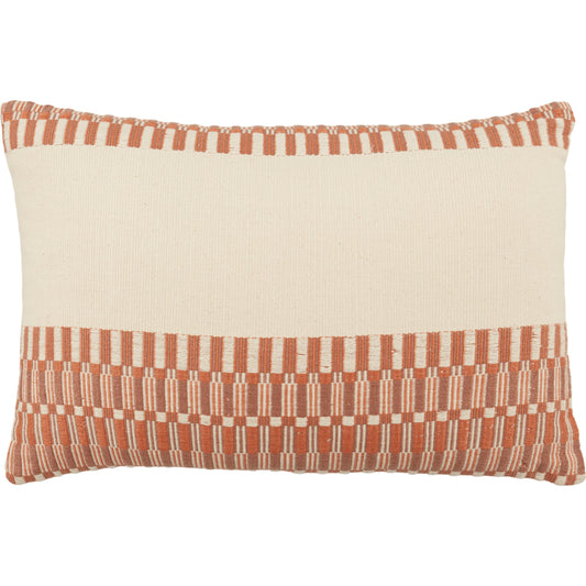 Nagaland Pillow Letsami by Jaipur Living in terracotta, ivory. Made from 100% cotton in a eclectic & global style.