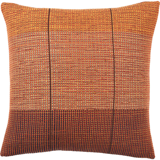 Impur Pillow by Jaipur Living in red, gold. Made from 100% cotton in a modern style.