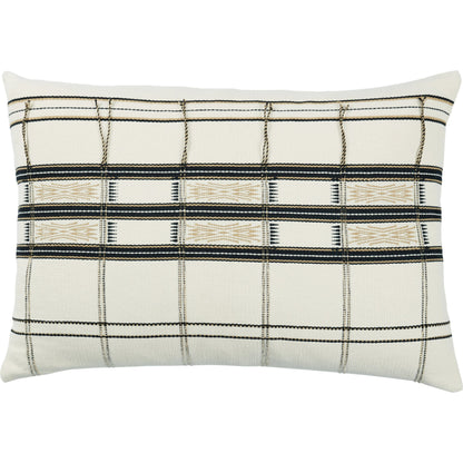 Nagaland Pillow NGW19 Pillow by Jaipur Living in black, cream. Made from 100% cotton in a modern style.