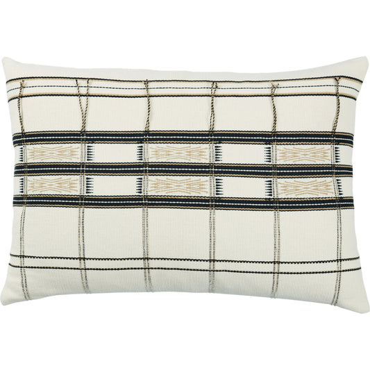 Nagaland Pillow NGW19 Pillow by Jaipur Living in black, cream. Made from 100% cotton in a modern style.