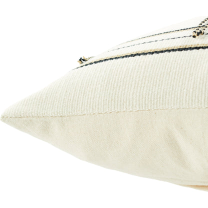 Nagaland Pillow NGW19 Pillow by Jaipur Living in black, cream. Made from 100% cotton in a modern style.