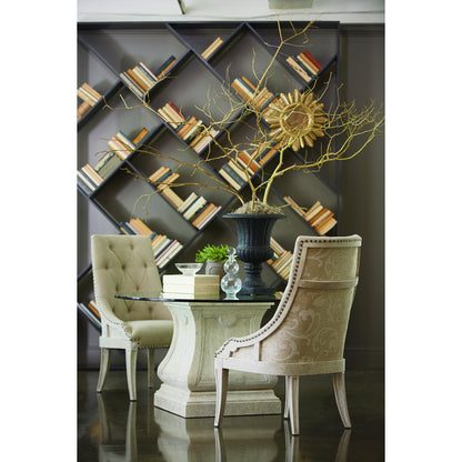 Arch Salvage Reeves Host Chair by A.R.T. Furniture. Made from parrawood solids, cathedral elm veneers in a traditional style.