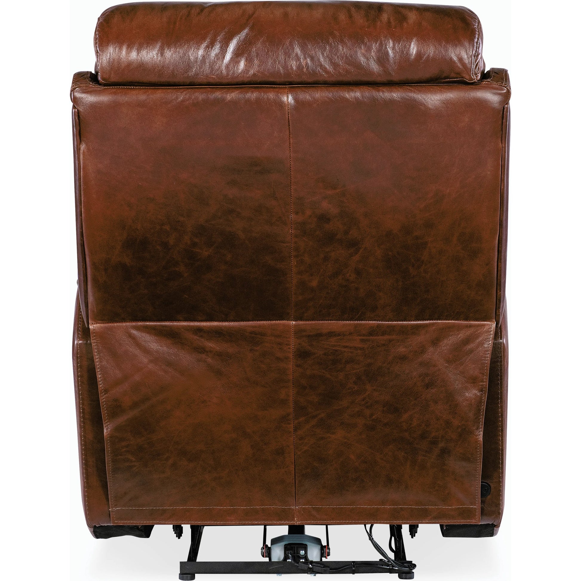 Harlan Zero Gravity Power Recliner w/Power Headrest by Hooker Furniture in carrington walnut. Made from leather in a traditional style.