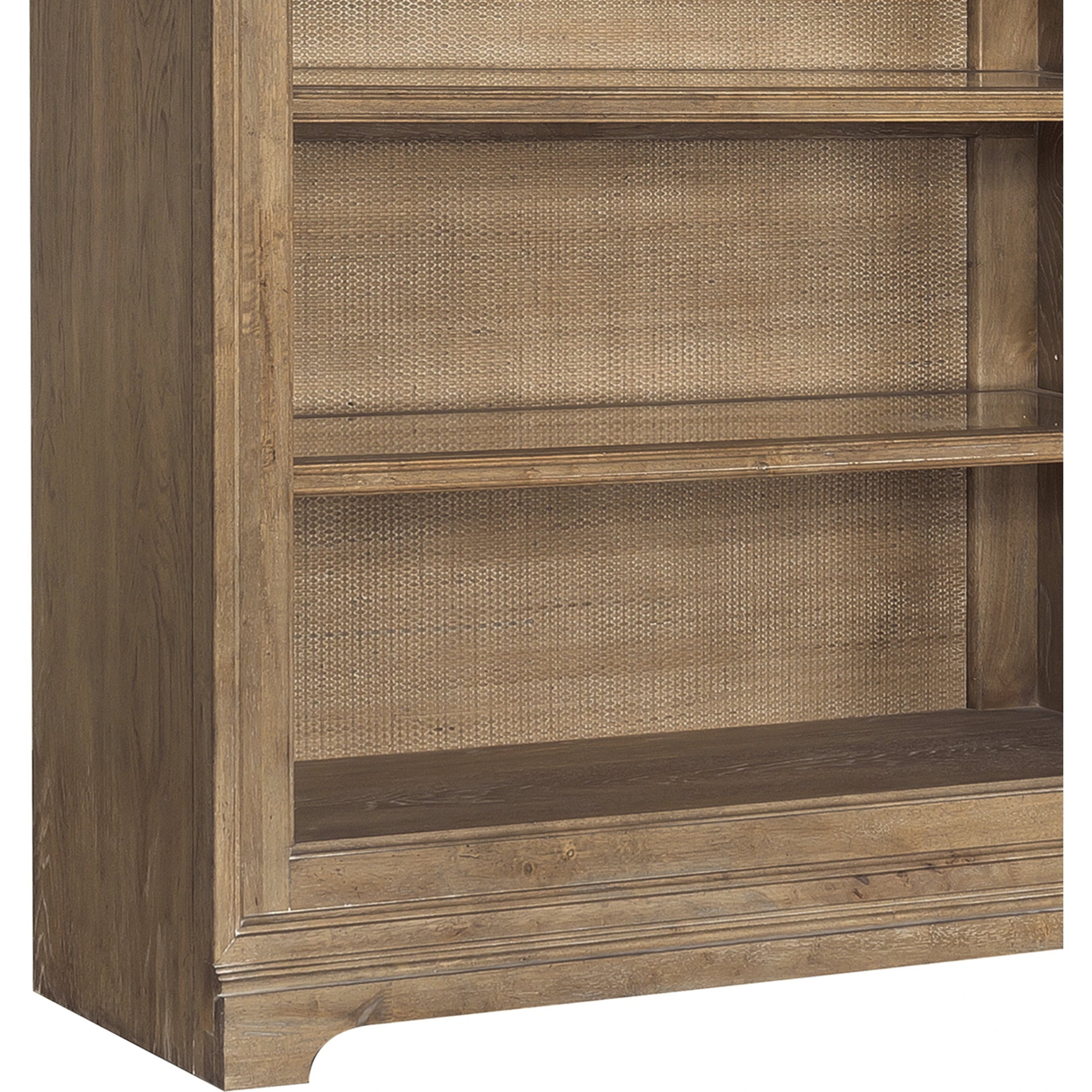 Weston Hills Bookcase by Pulaski Furniture in flax seed. Made from hardwood solids, hickory veneers in a traditional style.