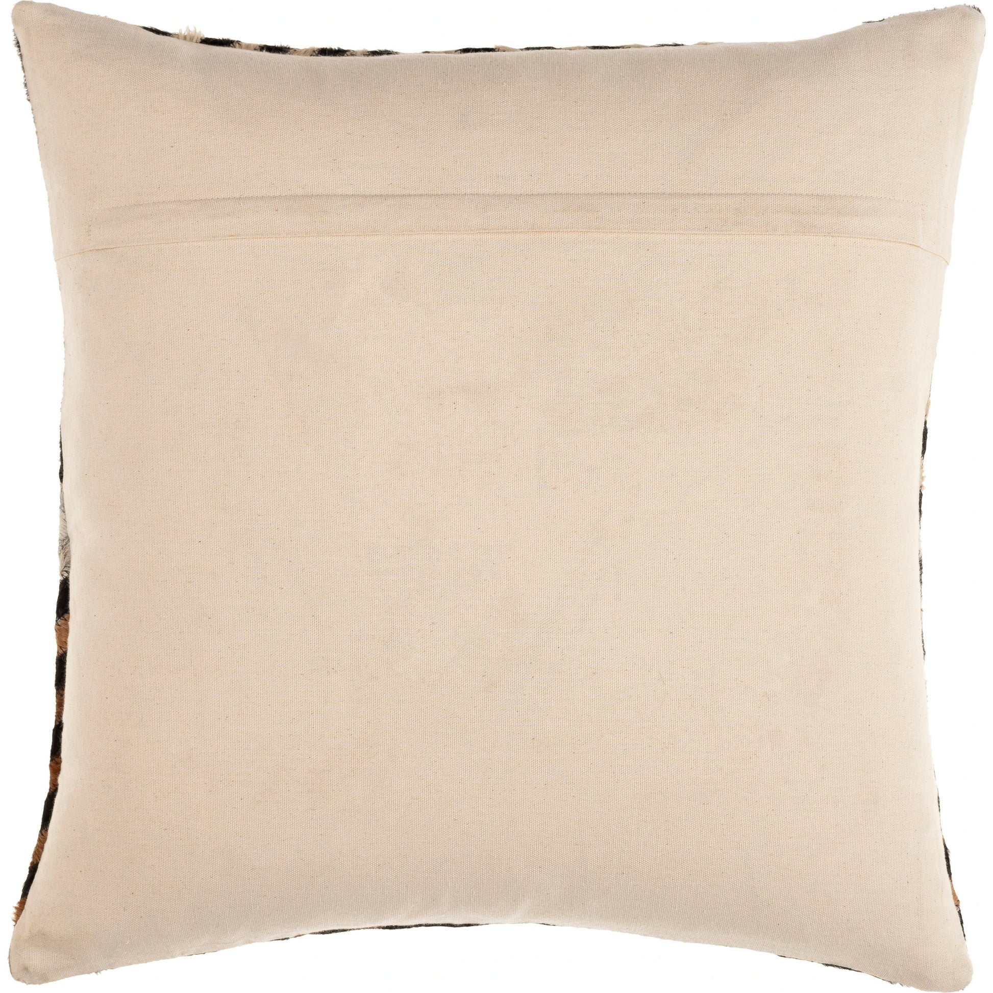 Nashville Pillow - 20632 by Surya in black, cream. Made from 100% hair on hide, 100% cotton in a unique style.