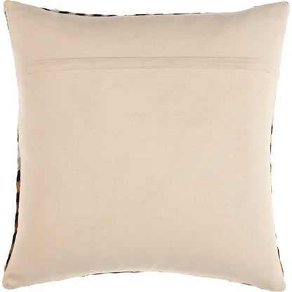 Nashville Pillow - 20632 by Surya in black, cream. Made from 100% hair on hide, 100% cotton in a unique style.