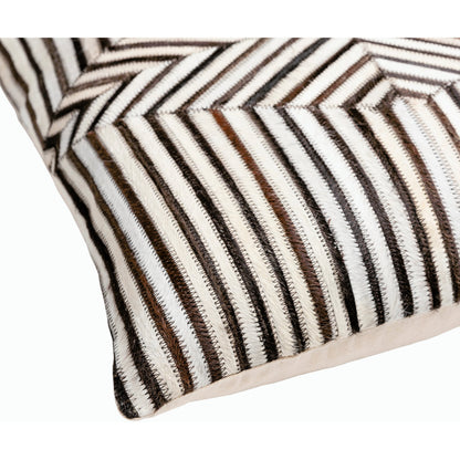 Nashville Pillow - 23455 by Surya in cream, tan. Made from 100% hair on hide, 100% cotton in a unique style.