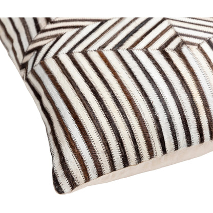 Nashville Pillow - 23455 by Surya in cream, tan. Made from 100% hair on hide, 100% cotton in a unique style.
