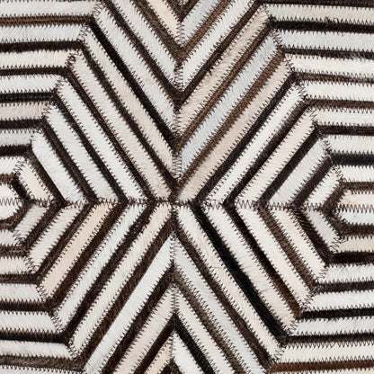 Nashville Pillow - 23455 by Surya in cream, tan, black, light gray. Made from 100% hair on hide, 100% cotton in a unique style.