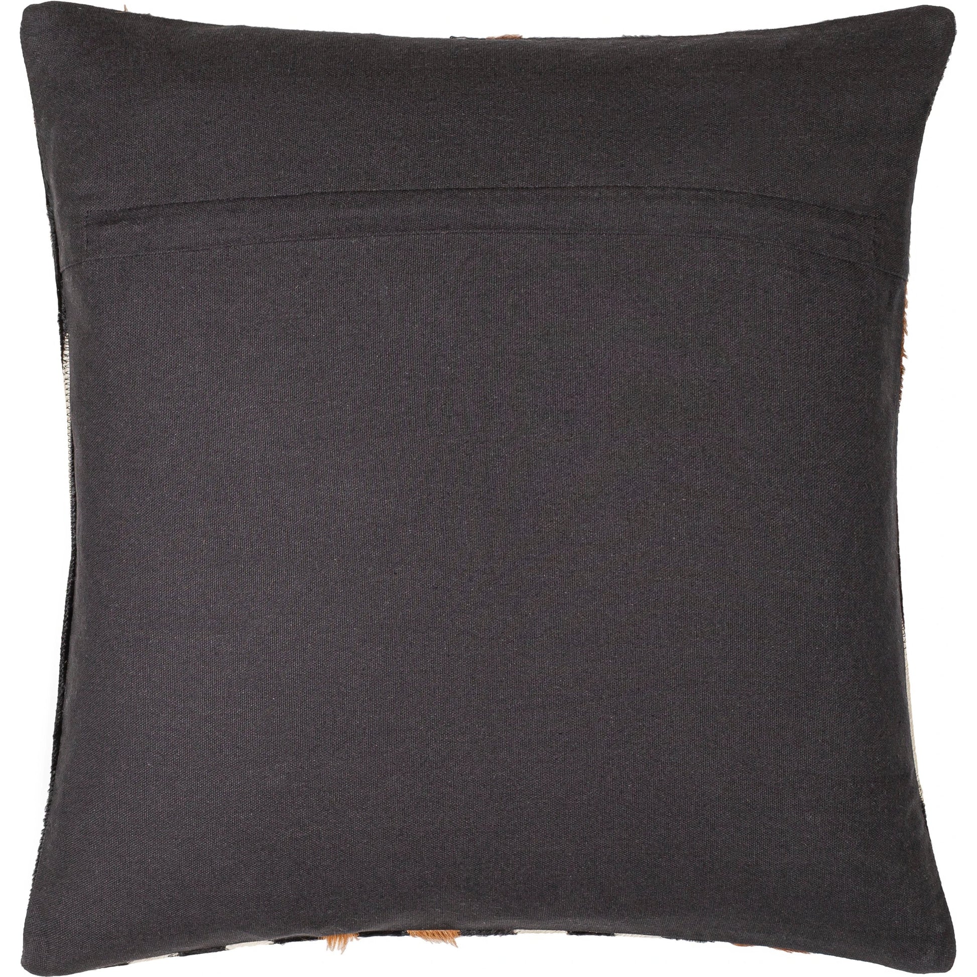 Nashville Pillow - 9805 by Surya in light silver, jet black, steel grey, brick. Made from front: 100% leather, back: 100% cotton in a modern style.