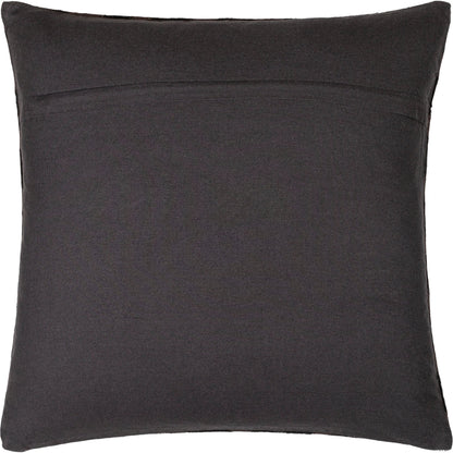 Nashville Pillow - 10916 by Surya in black. Made from front: 100% leather, back: 100% cotton in a modern style.