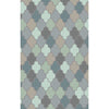 Pale Blue, Light Sage, Dusty Sage, Cream, Light Beige / 5' x 8'