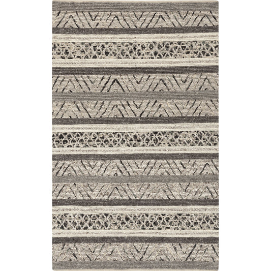 Nico Rug - 12758 by Surya in charcoal, black. Made from 100% wool in a unique style.