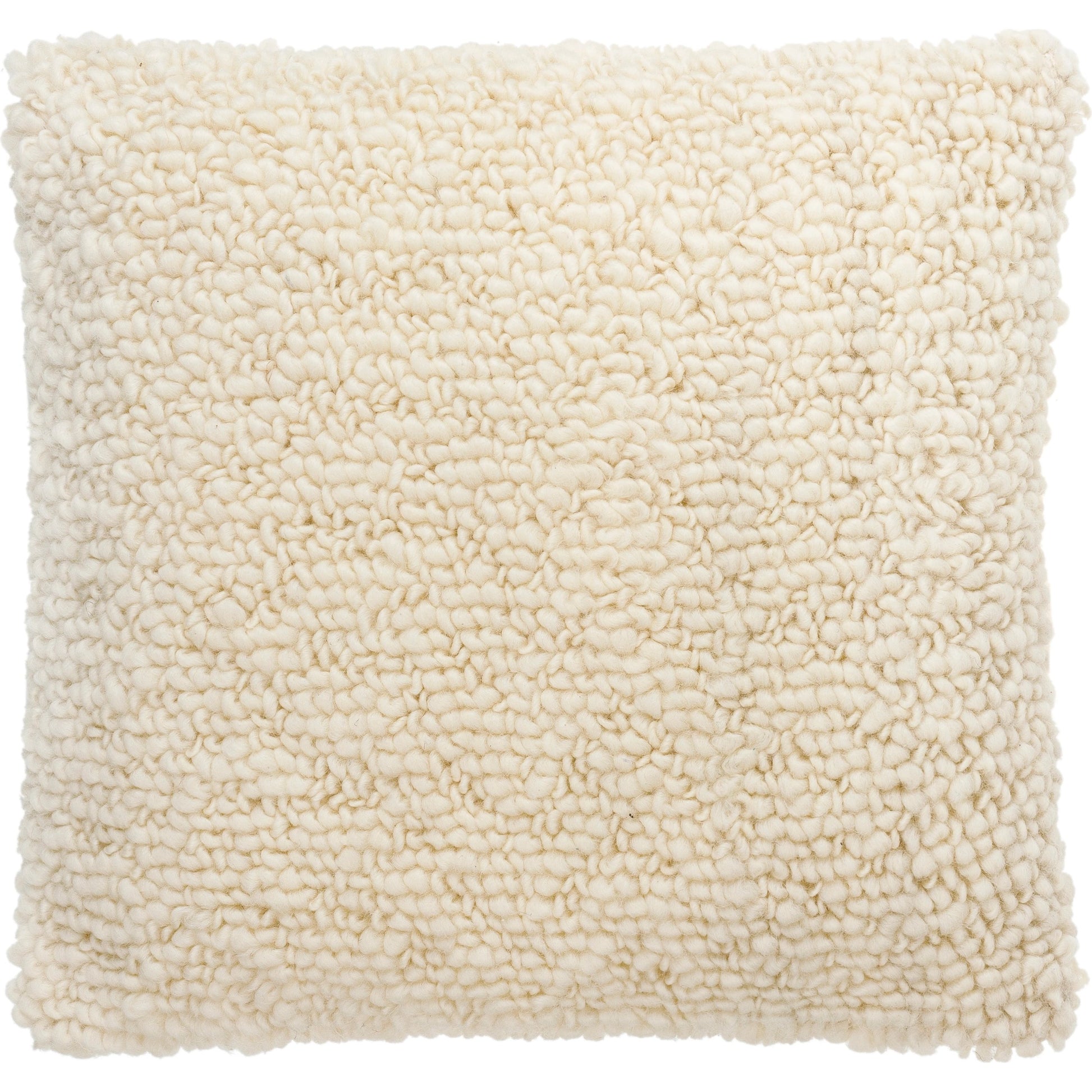 Noida Pillow - 479639 by Surya in ivory, cream, off-white. Made from front: 90% wool, 10% cotton, back: 100% cotton in a modern style.