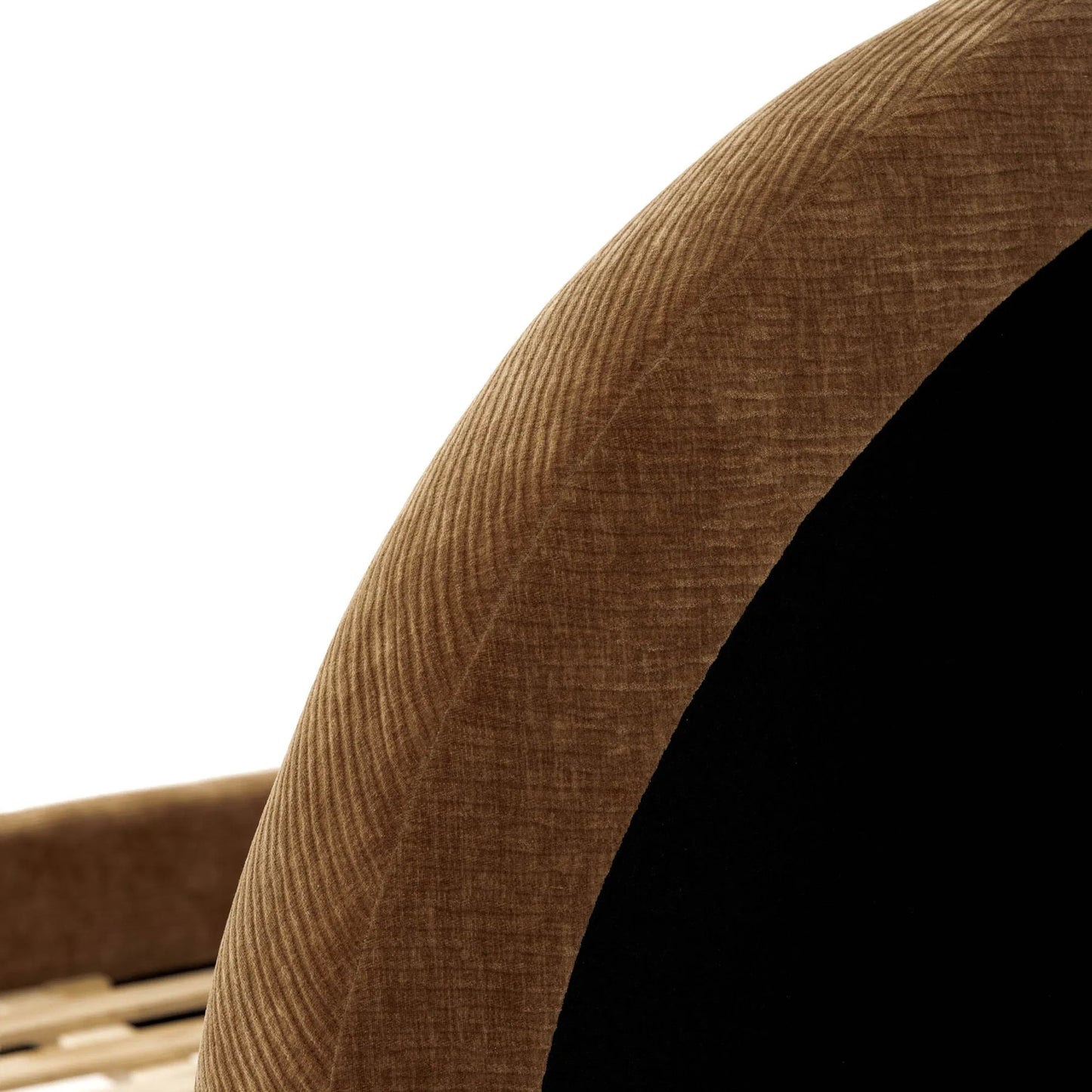 004 SI-2325136 | Closeup | Nina Bed by LH Imports. Made from pine wood, rubberwood, plywood, polyester, hr foam in a eclectic & global style.